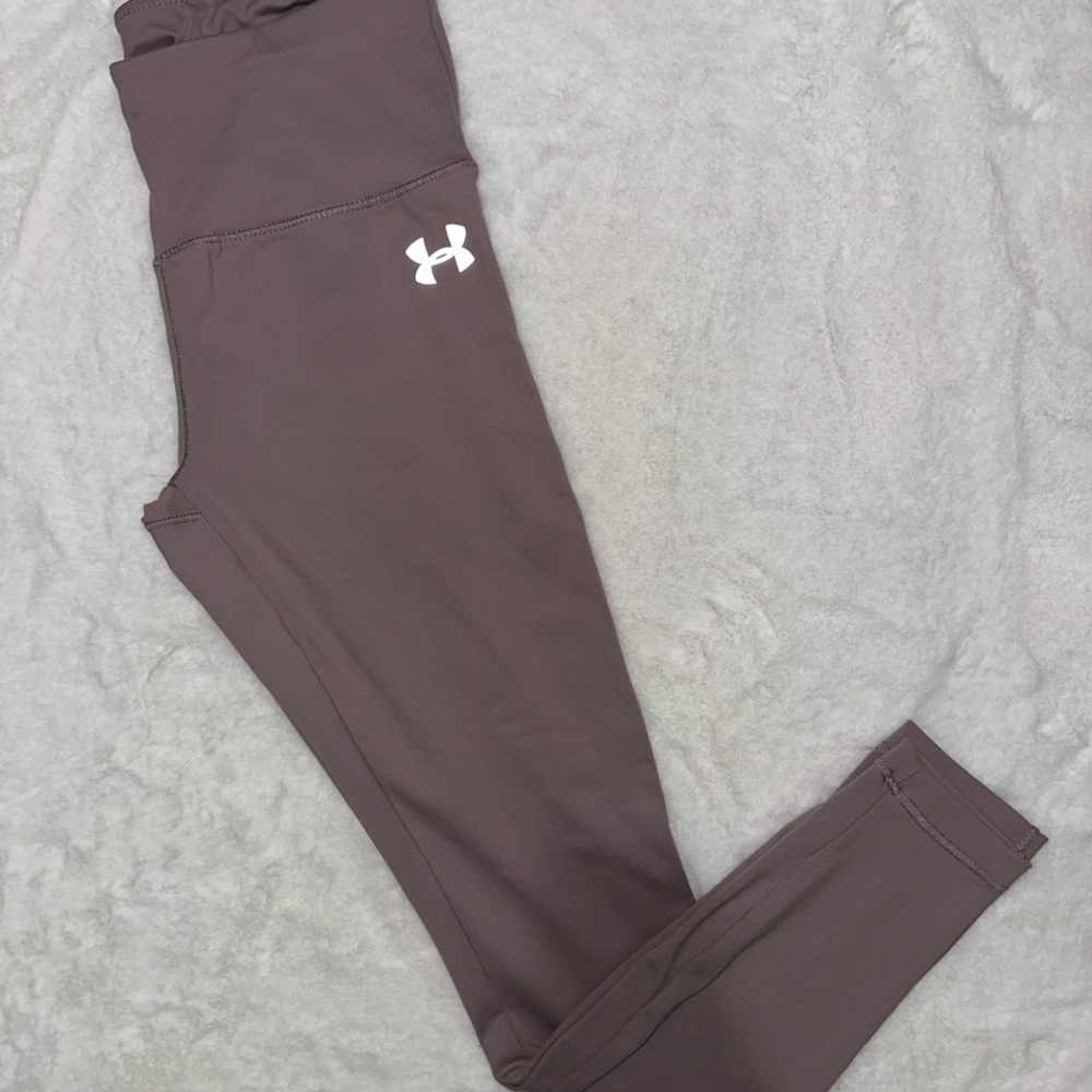 Under Armour Gray/Purple Compression Leggings Performance Fit